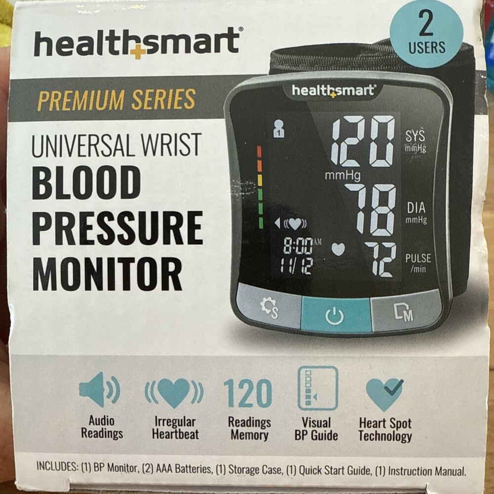 Healthsmart 04-820-001 Blood Pressure Monitor,Wrist,0.26 Lb. Open BOX